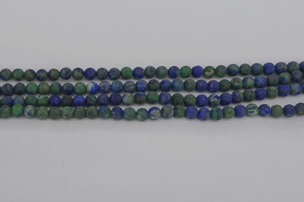 CCS541 15.5 inches 6mm round matte dyed chrysocolla beads