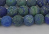 CCS542 15.5 inches 8mm round matte dyed chrysocolla beads