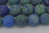 CCS543 15.5 inches 10mm round matte dyed chrysocolla beads