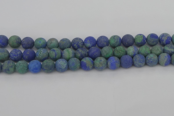 CCS544 15.5 inches 12mm round matte dyed chrysocolla beads