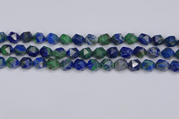 CCS548 15.5 inches 10mm faceted nuggets dyed chrysocolla beads