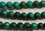 CCS602 15.5 inches 8mm faceted round dyed chrysocolla gemstone beads