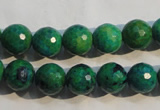 CCS603 15.5 inches 10mm faceted round dyed chrysocolla gemstone beads