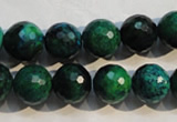 CCS604 15.5 inches 12mm faceted round dyed chrysocolla gemstone beads