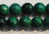 CCS605 15.5 inches 14mm faceted round dyed chrysocolla gemstone beads