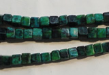 CCS610 15.5 inches 4*4mm cube dyed chrysocolla gemstone beads