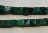 CCS611 15.5 inches 6*6mm cube dyed chrysocolla gemstone beads