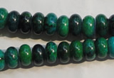 CCS616 15.5 inches 6*10mm rondelle dyed chrysocolla gemstone beads