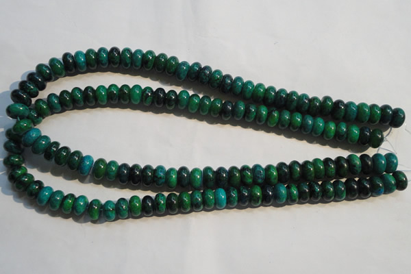 CCS616 15.5 inches 6*10mm rondelle dyed chrysocolla gemstone beads