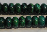 CCS617 15.5 inches 8*12mm rondelle dyed chrysocolla gemstone beads