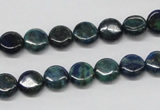 CCS62 16 inches 8mm flat round dyed chrysocolla gemstone beads