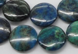 CCS64 16 inches 20mm flat round dyed chrysocolla gemstone beads