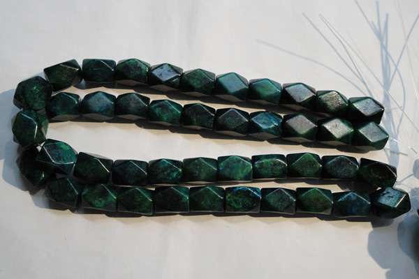 CCS649 15.5 inches 13*18mm faceted cuboid dyed chrysocolla beads