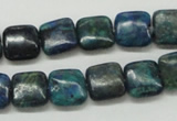 CCS65 16 inches 12*12mm square dyed chrysocolla gemstone beads