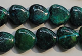 CCS651 15.5 inches 15*15mm heart dyed chrysocolla gemstone beads