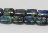 CCS67 16 inches 10*14mm rectangle dyed chrysocolla gemstone beads