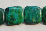 CCS673 15.5 inches 22*22mm square dyed chrysocolla gemstone beads