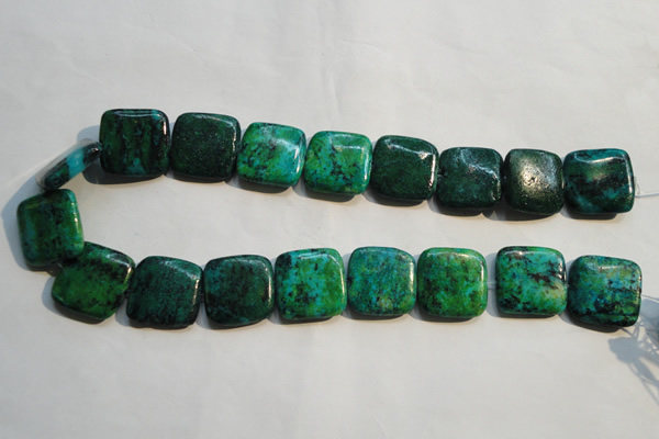 CCS673 15.5 inches 22*22mm square dyed chrysocolla gemstone beads