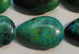 CCS695 15.5 inches 20*30mm flat teardrop dyed chrysocolla beads