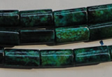 CCS708 15.5 inches 8*16mm flat tube dyed chrysocolla gemstone beads