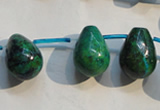 CCS714 Top-drilled 13*18mm teardrop dyed chrysocolla gemstone beads