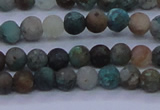 CCS760 15.5 inches 4mm round matte natural chrysocolla beads