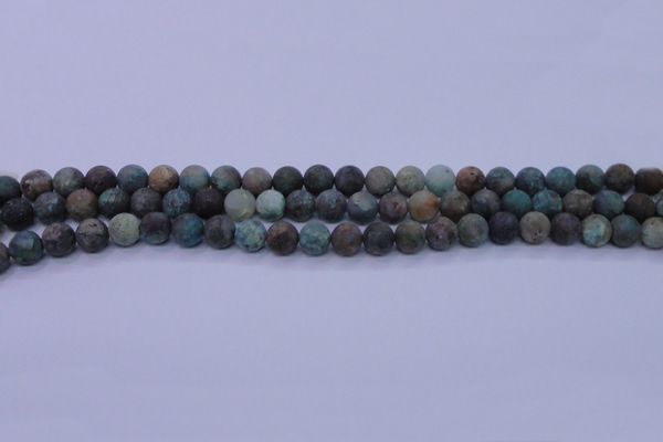 CCS761 15.5 inches 6mm round matte natural chrysocolla beads