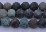 CCS762 15.5 inches 8mm round matte natural chrysocolla beads