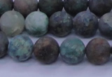 CCS763 15.5 inches 10mm round matte natural chrysocolla beads