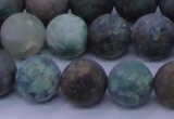 CCS764 15.5 inches 12mm round matte natural chrysocolla beads