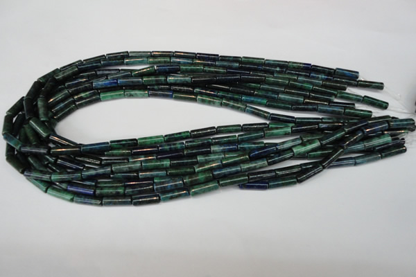 CCS77 15.5 inches 4*13mm tube dyed chrysocolla gemstone beads