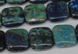 CCS85 15.5 inches 16*16mm square dyed chrysocolla gemstone beads