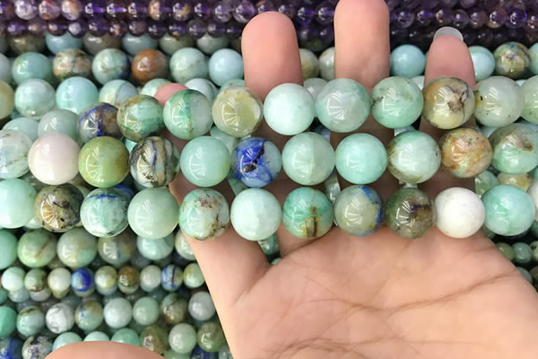 CCS869 15.5 inches 14mm round chrysocolla gemstone beads