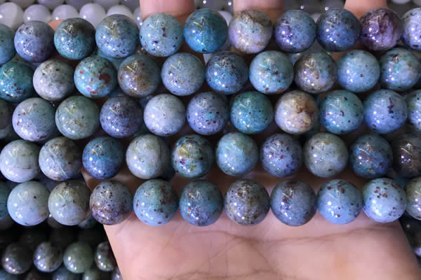 CCS891 15 inches 12mm round natural chrysocolla beads wholesale