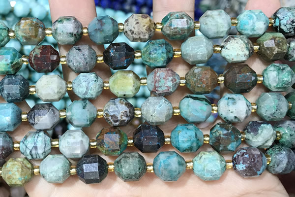 CCS911 15 inches 9*10mm faceted chrysocolla beads wholesale