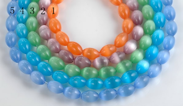 CCT06 10*14mm different color rice cats eye beads Wholesale