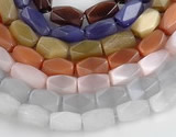 CCT07 14 inches 9*16mm faceted brick cats eye beads Wholesale