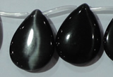 CCT1040 Top-drilled 21*29mm flat teardrop cats eye beads wholesale