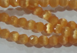 CCT306 15 inches 4mm faceted round cats eye beads wholesale