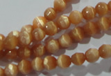 CCT307 15 inches 4mm faceted round cats eye beads wholesale