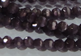 CCT313 15 inches 4mm faceted round cats eye beads wholesale