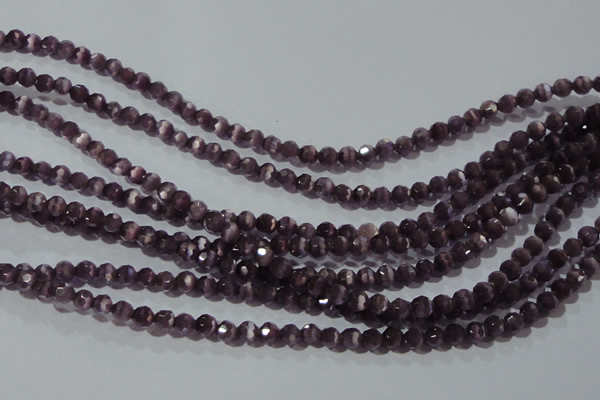 CCT313 15 inches 4mm faceted round cats eye beads wholesale