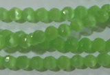 CCT315 15 inches 4mm faceted round cats eye beads wholesale