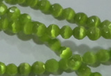 CCT316 15 inches 4mm faceted round cats eye beads wholesale