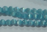 CCT324 15 inches 4mm faceted round cats eye beads wholesale