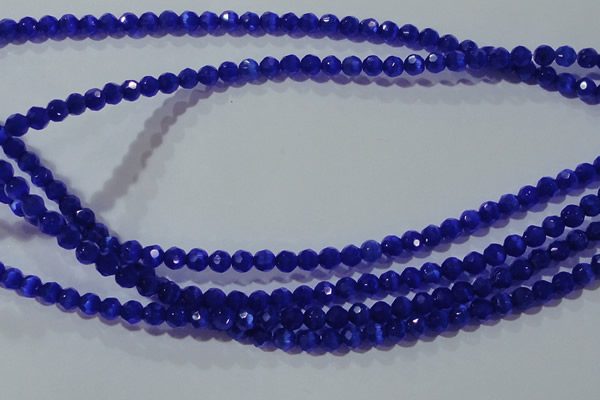 CCT327 15 inches 4mm faceted round cats eye beads wholesale