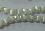 CCT341 15 inches 5mm faceted round cats eye beads wholesale