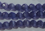 CCT347 15 inches 5mm faceted round cats eye beads wholesale