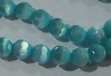 CCT362 15 inches 6mm faceted round cats eye beads wholesale