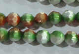 CCT365 15 inches 6mm faceted round cats eye beads wholesale